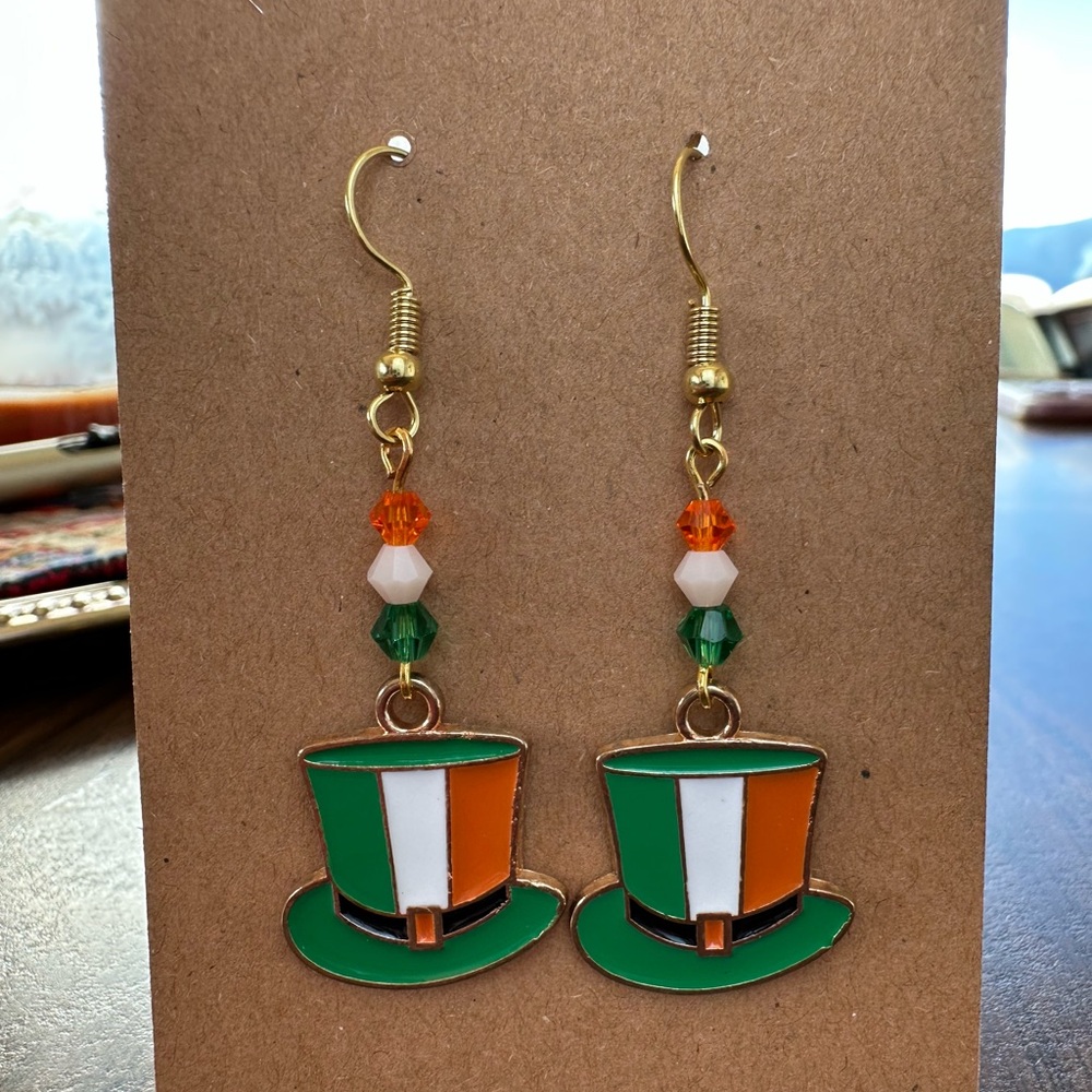 St Patrick’s Day, Irish flag Earrings